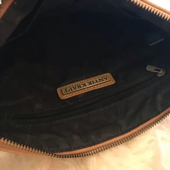 Antik Kraft Mustard Studded Crossbody Purse - Picture 4 of 7